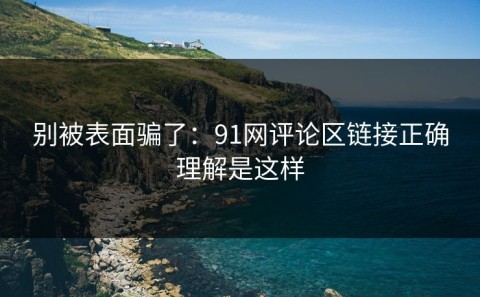别被表面骗了：91网评论区链接正确理解是这样